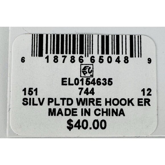 Essentials Silver Wire Hook Rectangular Oval Hoop Earrings $40 MSRP - Picture 7 of 7